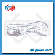 UL CUL NEMA5-15P white us power cord with IEC C13